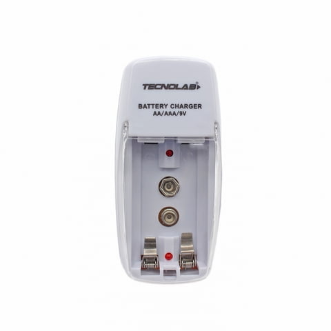 Tecnolab - Cargador De Pilas Aa/Aaa/9V Dual - Ps