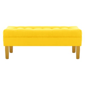 Bodevir - Banqueta Wood 2C Felpa 01 Amarillo