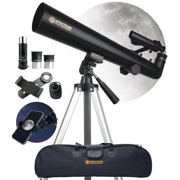 Telescopio Spectrum Optical 80 mm 500 mm con Bolsa y Soporte