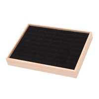 Magideal - Bandeja De Exhibición De Anillos De Joyería, Soporte De Joyería, Escaparate De Anillos De Protección, Organizador De Joyería Para Joyería, Transmisión Terciopelo Negro