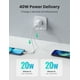 thumbnail image 2 of UGREEN Cargador PD USB-C + USB-C 40W (20W+20W) Blanco, 2 of 7