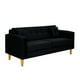 thumbnail image 2 of Sofa New Retro 3c Felpa 01 Negro, 2 of 6