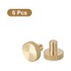 thumbnail image 3 of Tornillos de pulgar moleteados M6x8mm, paquete de 6 tornillos de pulgar de latón con cabeza plana moleteada, 3 of 5