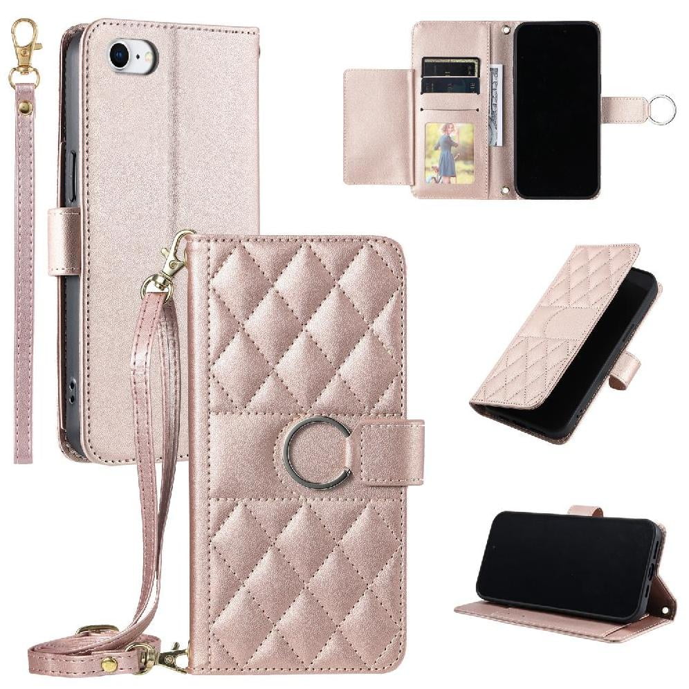 Funda Tipo Billetera Foxdock Para Iphone 8 – Tapa Abatible Con Correa Para Mujer