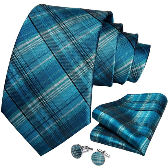Corbata Azul petroleo seda hombre paño y colleras Modelo Azul Cenizas