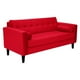 thumbnail image 2 of Sofa Retro 3c + 2 Pouf Felpa 00 Rojo, 2 of 6
