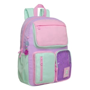 Mochila Infantil Niña Funny Color Block Lila Head
