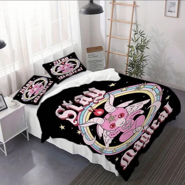 3pcs Stay Magical Duvet Cover Set - Home Decor Bedding Suite for RV Camping Soft Furnishings Suitable All Seasons