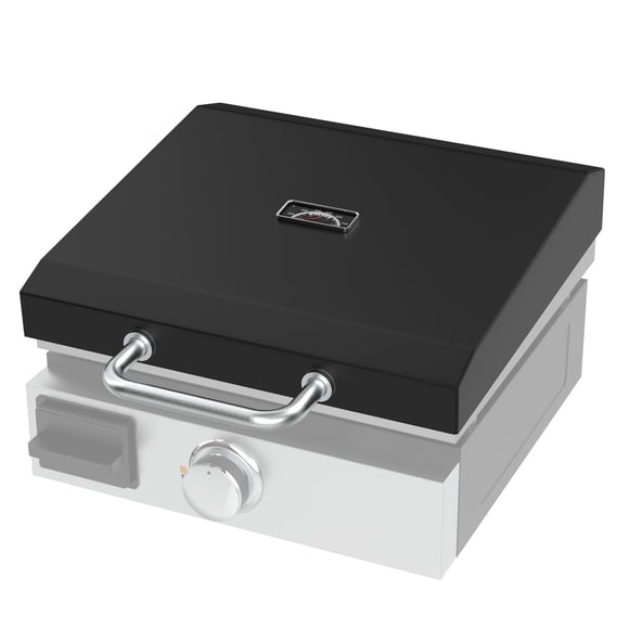 Tapa con bisagra para plancha DELSbbq de 43 cm con termómetro