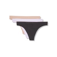 Tanga Calvin Klein Bonded Flex Sin Costuras De Talle Medio, Paquete De 3