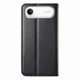thumbnail image 2 of Funda tipo cartera para iPhone 17 Air de piel con cierre magnético, ranuras para tarjetas y correa para la muñeca Negro, 2 of 6