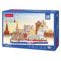 Genérico - Juguete Puzzle 3D City Line Moscow 204 Piezas 40X24X21Cm
