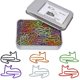 thumbnail image 1 of Clips de papel HiQin 60 piezas con forma de gato y colores surtidos, 1 of 5