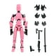 thumbnail image 3 of Figura De Acción Masculina Movible Multiarticulada Impresa En 3D Para Juegos De Rol De Colección Rosa Y Negro, 3 of 3