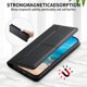 thumbnail image 3 of Funda tipo cartera con bloqueo RFID para iPhone 16 Pro Max cubierta magnética de cuero con tapa y soporte Negro, 3 of 6