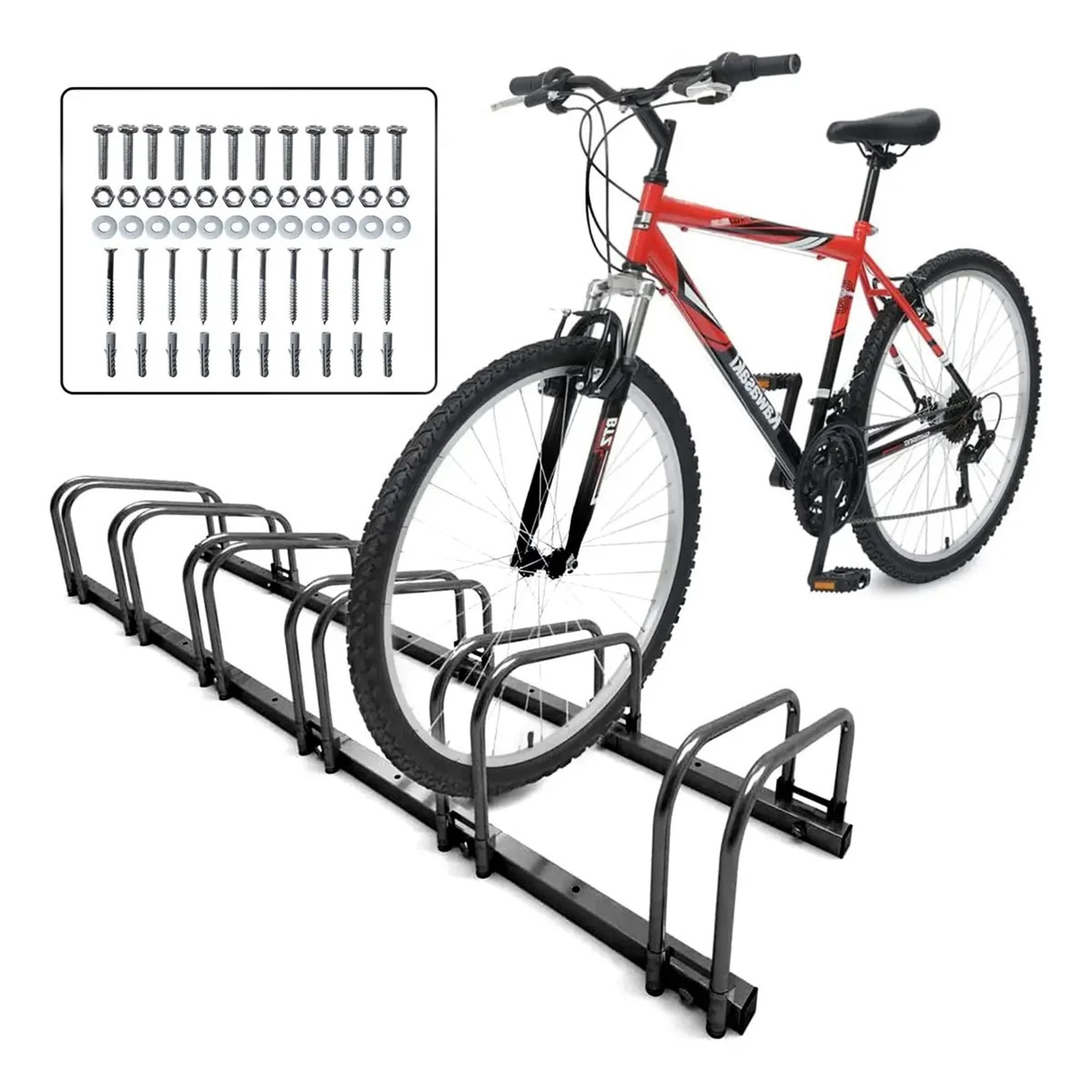 Genérica - Bicicletero Soporte Portabicicletas Acero Para 6 Bicicletas