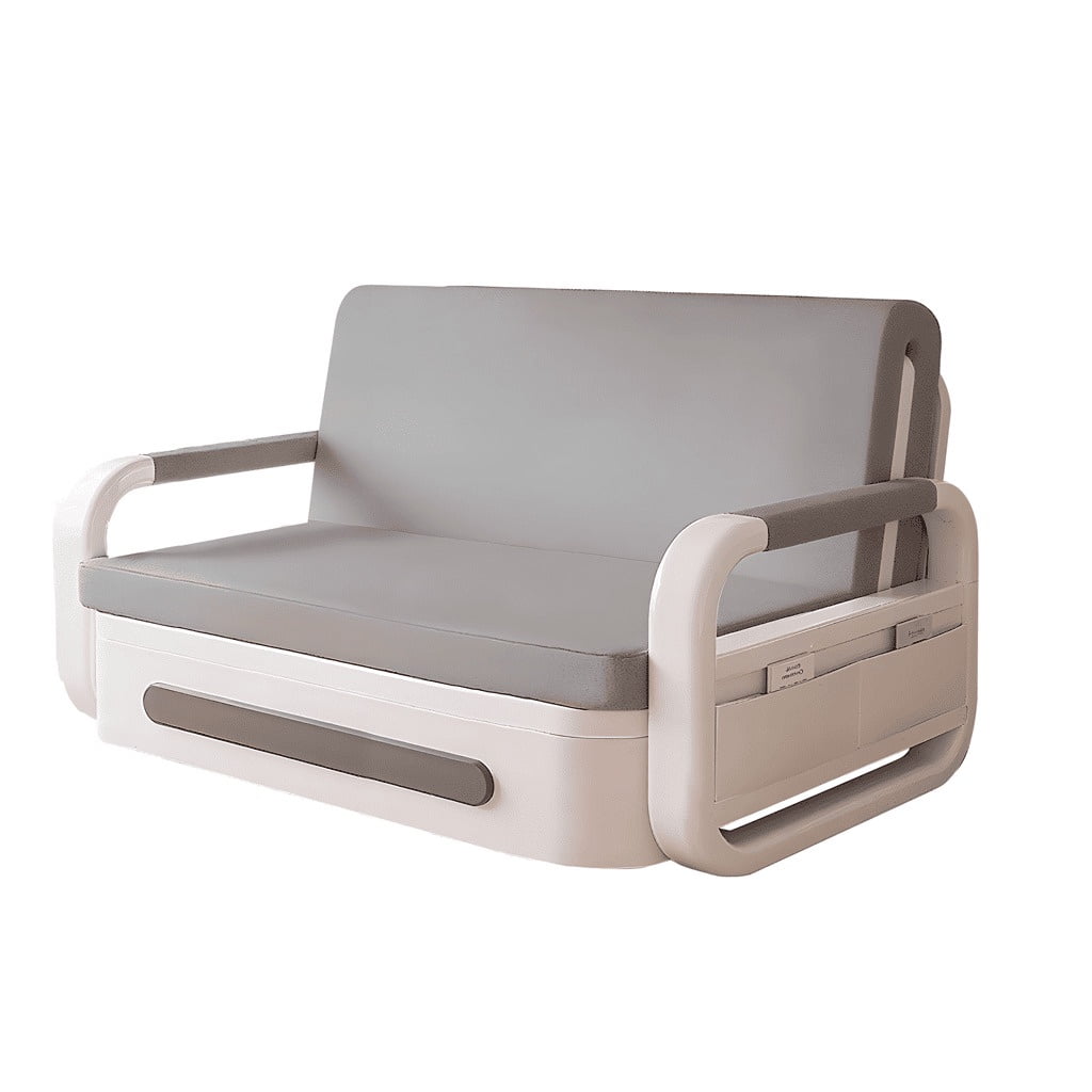 Mueble Market - Futón Steel Blanco Gris