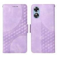 Carcasa Foxdock Oppo A17 4G De Cuero Pu, Diseño Acolchado Clásico, Protección Contra Caídas Y Rayones