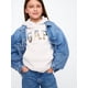 thumbnail image 2 of Sudadera con forro polar con el logotipo de GAP para niñas Oyster Shine, talla S, 2 of 2