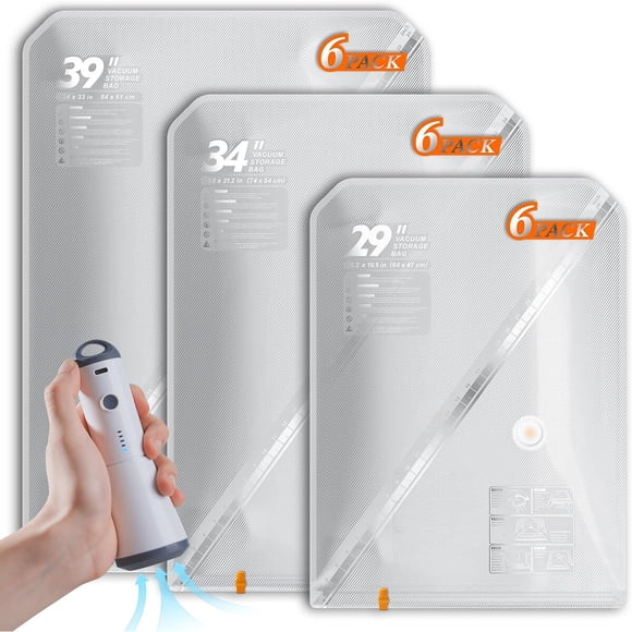 Bolsas al vacío Vacbird 18 pack 74, 86 y 99 cm con bomba 4000Pa
