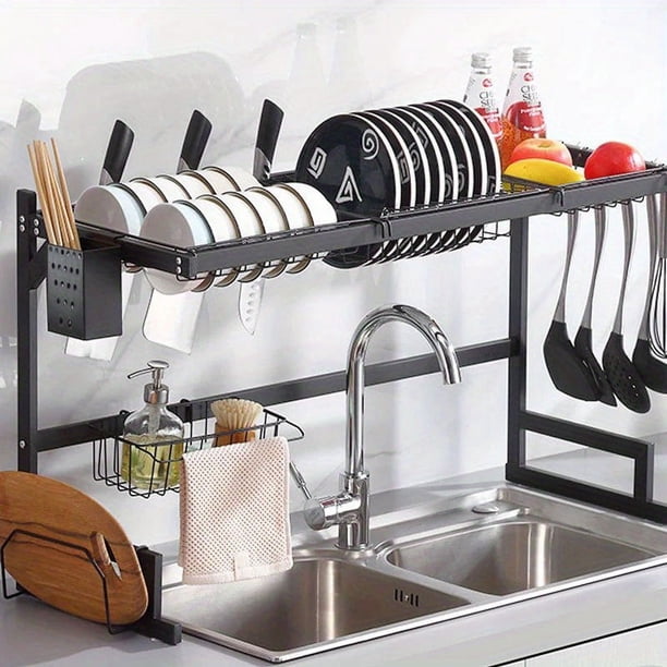 1PC Metal Dish Rack, Kitchen Organizer For Drying, Storage And Display Of Tableware, Kitchen Accessories
