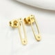 thumbnail image 1 of 1Pair Stainless Steel Paper Clip Shape Ear Buckle Earrings, Creative Simple Gift Jewelry For Men, 1 of 4