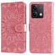 thumbnail image 1 of Funda tipo cartera FOXDOCK para Xiaomi Redmi Note 13 5G , diseño girasol en relieve, cuero PU, cierre magnético, soporte y tarjetero, 1 of 5