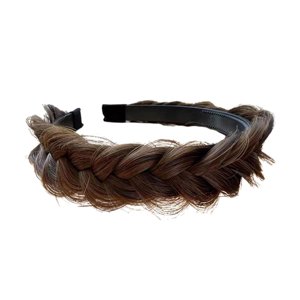 Bothyi - Diadema Trenzada Para El Cabello, Diadema Trenzada Hecha A Mano, Banda Para El Cabello Gruesa Para Mujer, Color Marrón Claro