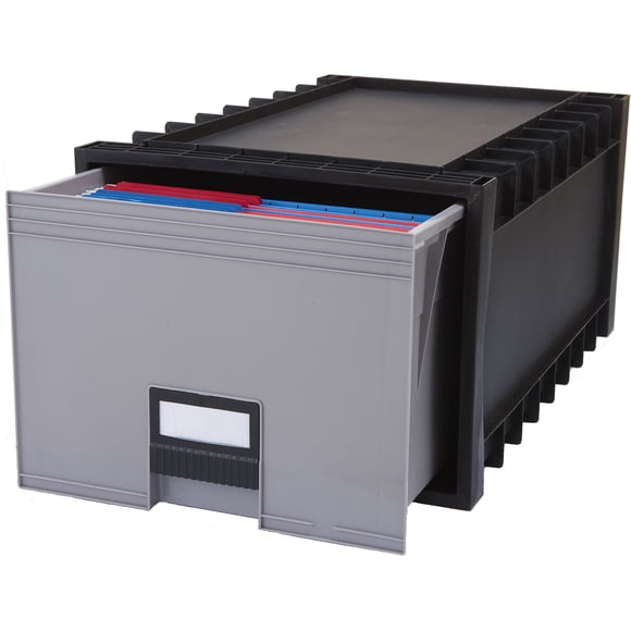 Archive Files - Caja de almacenamiento Storex STX61106U01C, color negro y gris