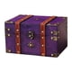 thumbnail image 3 of Joyero De Madera, Cofre Del Tesoro, Para Pendientes, Colgantes, Anillos, Color Morado, 3 of 5