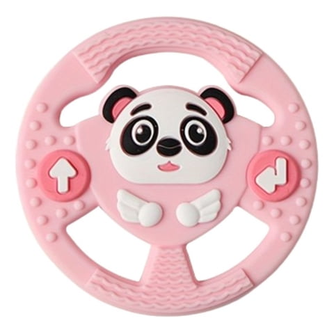 Genérico - Set 5 Mordedores Rasca Encias Forma Anillo Diseño Panda Lau