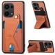 thumbnail image 1 of Funda Resistente para Xiaomi Redmi Note 13 Pro 4G con Tarjetero y Soporte, Diseño Magnético Marrón, 1 of 5
