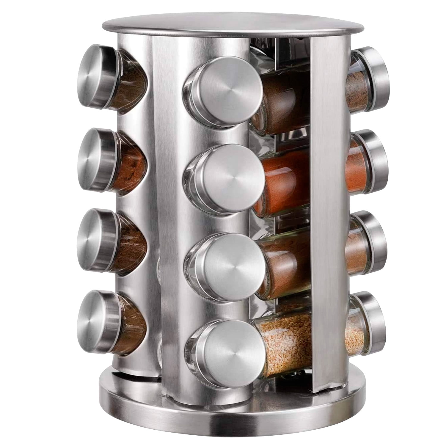 Set De 16 Especieros Croix Base Giratoria Acero Inoxidable