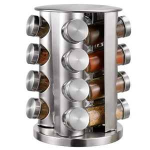 Set De 16 Especieros Croix Base Giratoria Acero Inoxidable