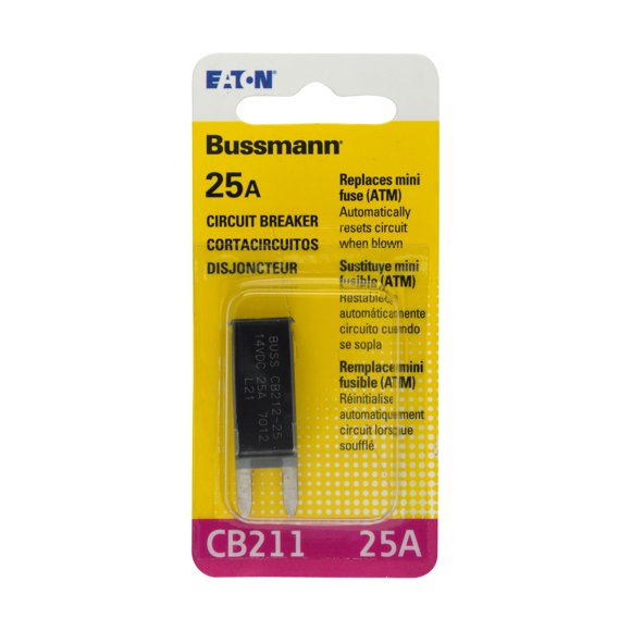 Disyuntor Bussmann CB211 de 25 amperios tipo I ATM
