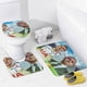 thumbnail image 4 of Harry Kane-theme 4-Piece Shower Curtain Set with Rugs, Waterproof Bathroom Decor Set Includes Bath Mat, U-Shaped Rug, Toilet Lid Cover and Curtain with Hooks, 4 of 6
