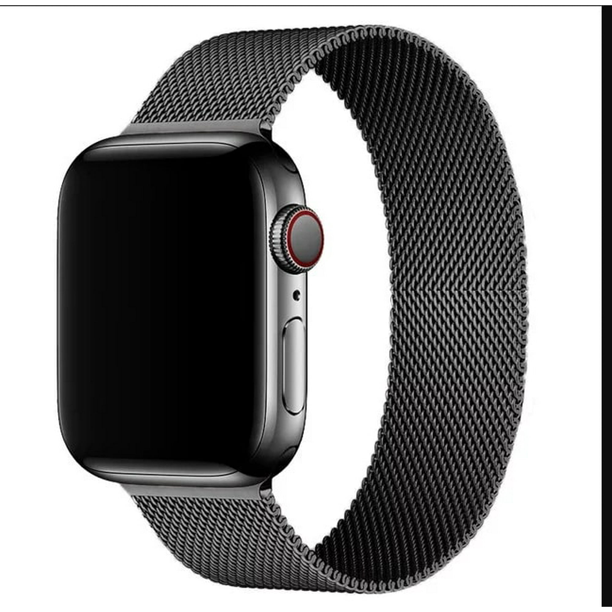 Genérico - Correa Metálica Magnética Para Apple Watch 42/44/45mm Negro