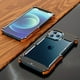 thumbnail image 2 of Luxury Metal & Wood 2 In 1 Phone Bumper For IPhone 14 Pro Max 14 Plus 13 Mini 13 Pro Max Breathable Cool Shockproof Phne Frame Back Cover With Screws, 2 of 2