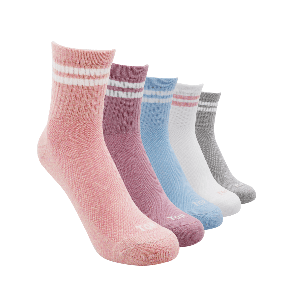 Top - Calcetines Mujer Deportivos Media Caña Pack 5 C2