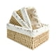 thumbnail image 4 of Cesta Para Servir, Cestas De Almacenamiento Tejidas A Mano Apilables Para Patio, Refrigerio, Inodoro, 3 Uds., 4 of 5