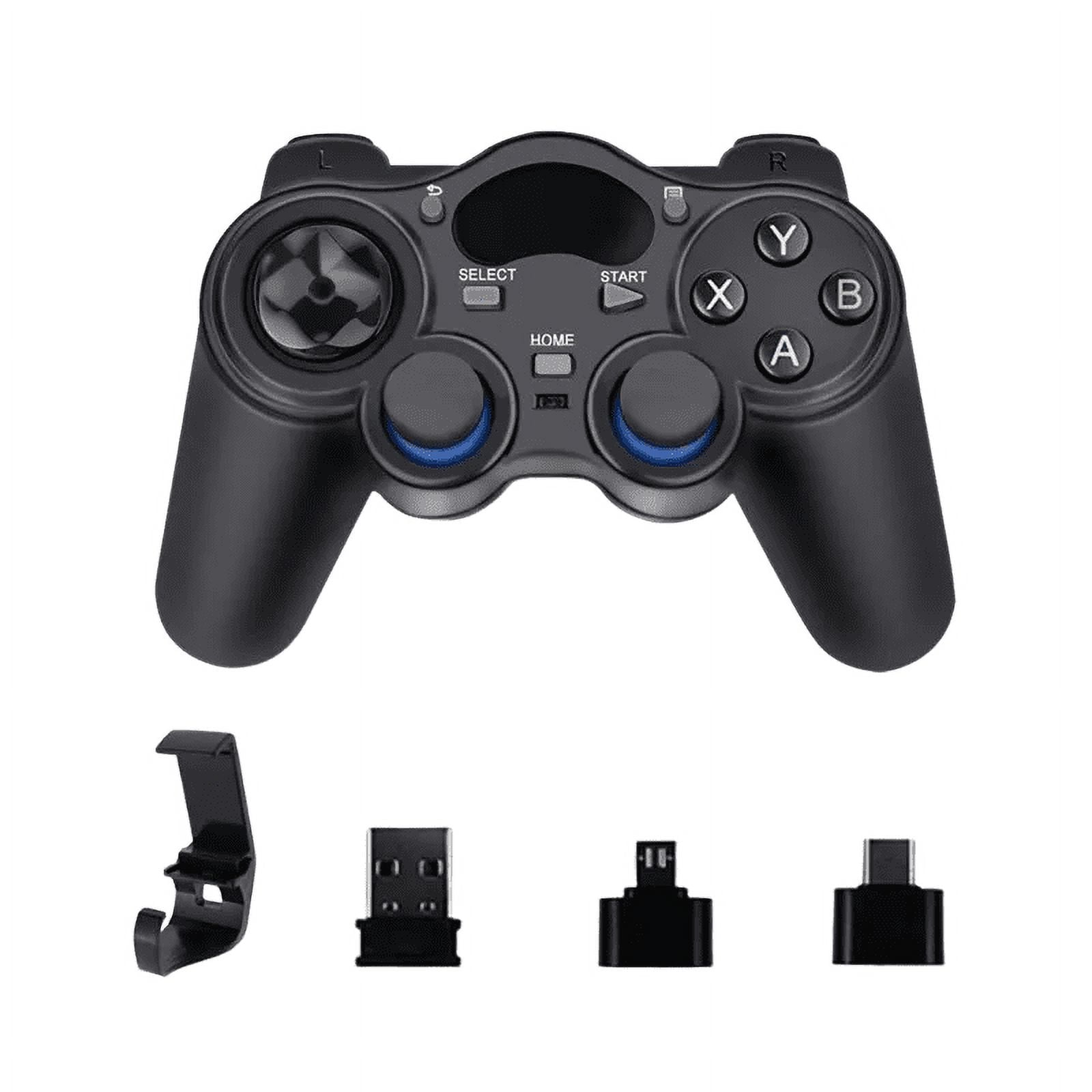 Controlador Inalámbrico Aaronmei 2.4g Usb Android Joystick Joypad Con Convertidor Otg Negro