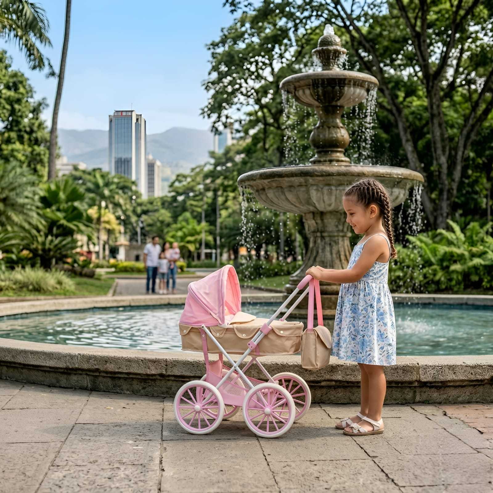Myl Todo Hogar - Coche De Muñecas Estilo Clásico Incluye Bolso Y Canasto Accesorios