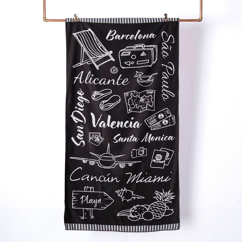 Mashini - Toalla De Playa Deportiva Bolso 80x160 Ciudad