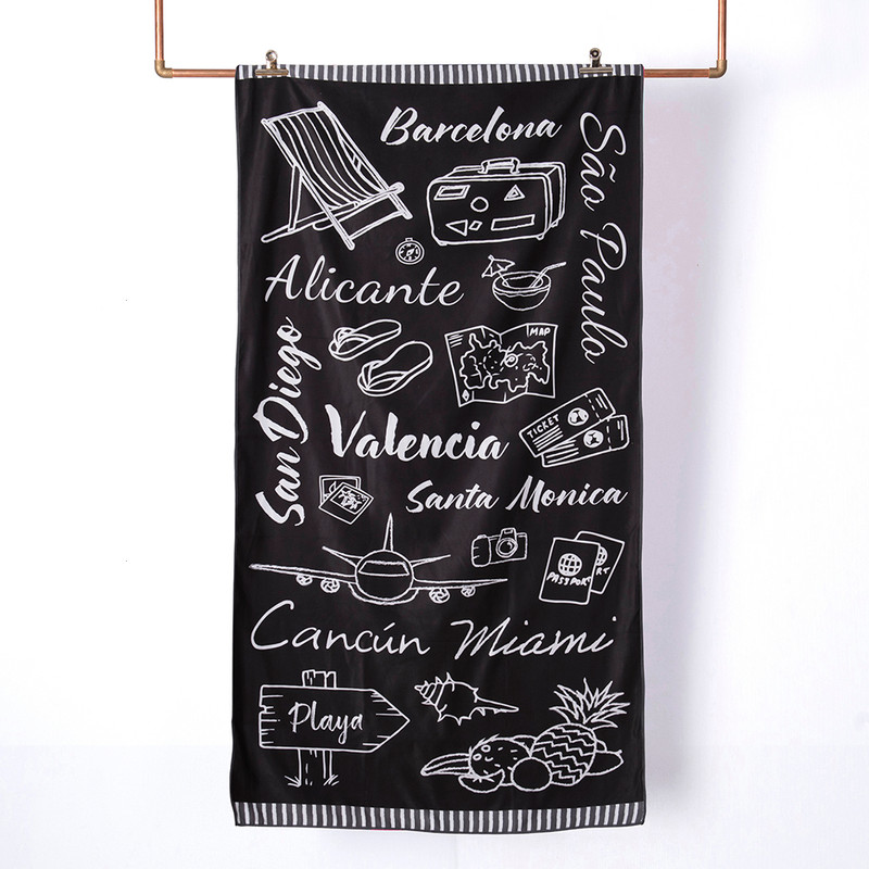 Mashini - Toalla De Playa Deportiva Bolso 80X160 Ciudad