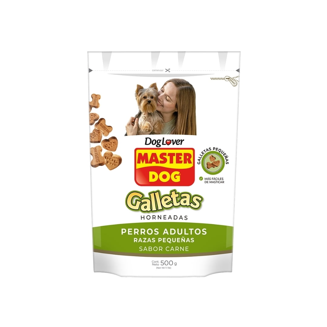 Galletas Master Dog Adultos Razas Pequeñas 500 Grs.