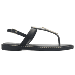 Sandalia De Mujer De Color Negro Casual Chalada Buckel-4