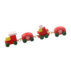 Magideal - Minitren De Navidad Para Casa De Muñecas, Escenas Realistas, Juguete De Tren De Madera, Locomotora En Miniatura Para Paisaje Arquitectónico Diy, 1:12 Rojo