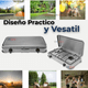 thumbnail image 2 of Cocina Encimera a Gas Licuado 2 Platos Cocinilla Gris, 2 of 6