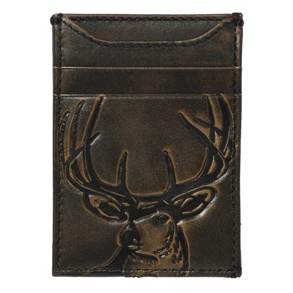 Cartera House of Jack Co. con Clip de Dinero y Motivo de Ciervo – 7 cm
