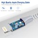 thumbnail image 2 of [Cable de carga] Cargador corto Fushok para iPhone, 30 cm, paquete de 2 unidades, nailon, 2 of 3